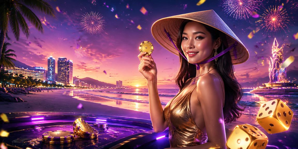 Người chơi Đà Nẵng đặt cược Tài Xỉu trên điện thoại với chiếc nón lá đặc trưng miền Trung
