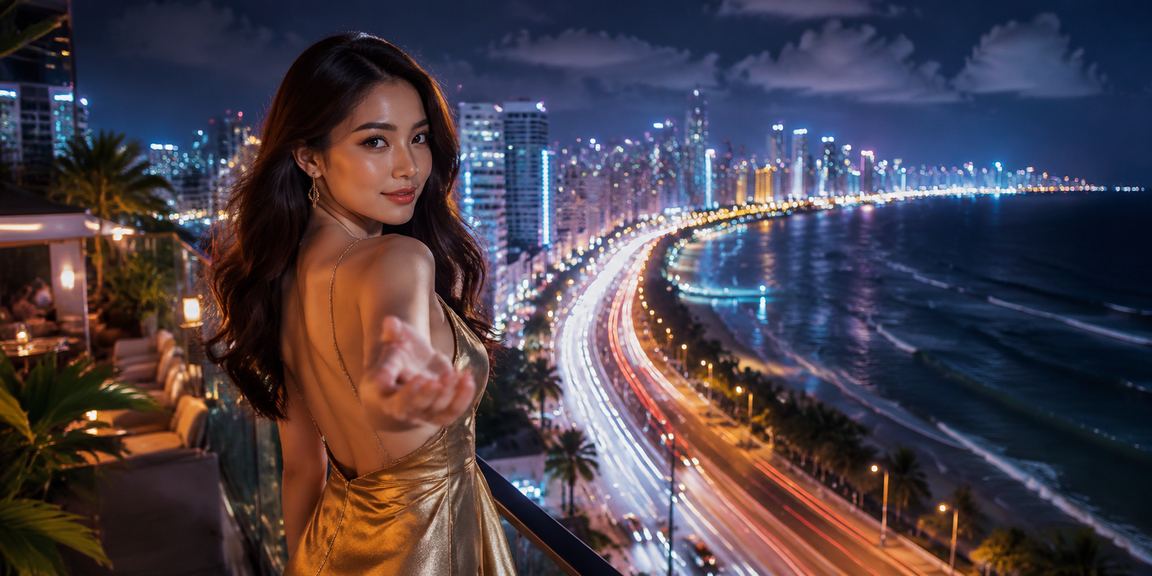 Cảnh biển TP. Hồ Chí Minh với người chơi game Bắn Cá trên điện thoại